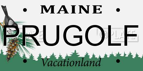 PRUGOLF Maine License Plate