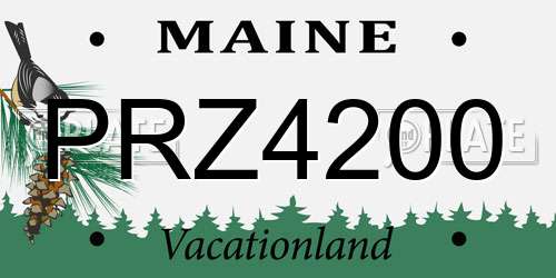 PRZ4200 Maine License Plate