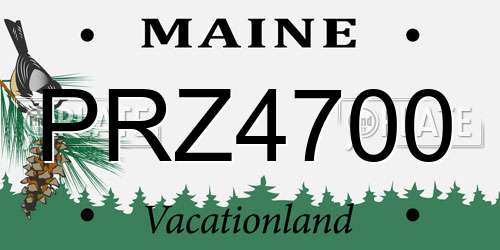 PRZ4700 Maine License Plate