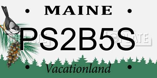PS2B5S Maine License Plate