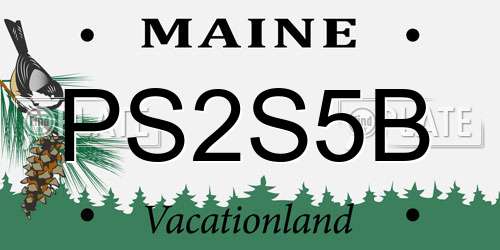 PS2S5B Maine License Plate