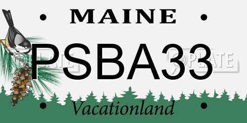 PSBA33 Maine License Plate