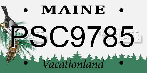 PSC9785 Maine License Plate