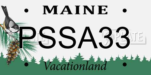 PSSA33 Maine License Plate