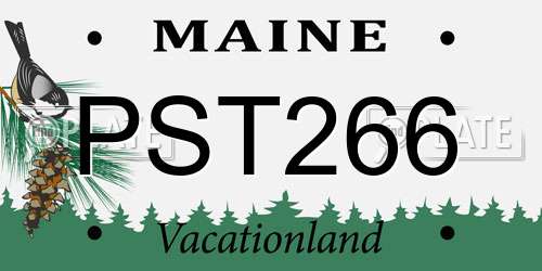 PST266 Maine License Plate
