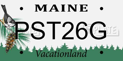 PST26G Maine License Plate
