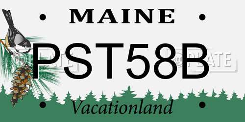PST58B Maine License Plate
