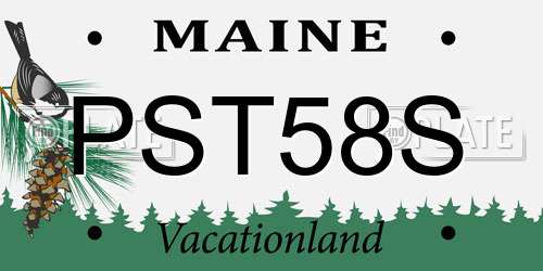 PST58S Maine License Plate