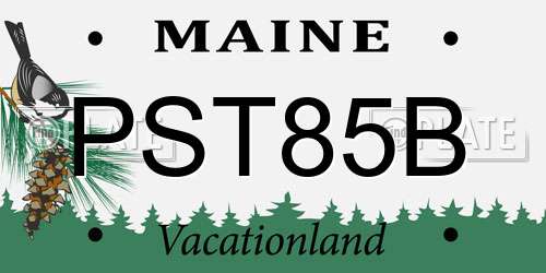PST85B Maine License Plate