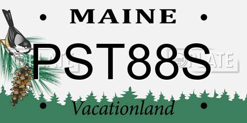PST88S Maine License Plate