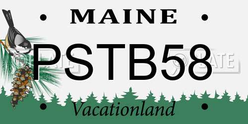 PSTB58 Maine License Plate