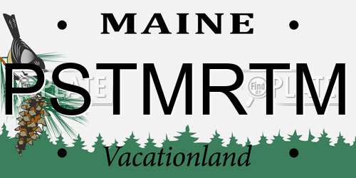 PSTMRTM Maine License Plate