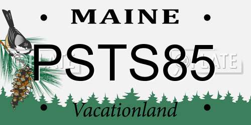 PSTS85 Maine License Plate