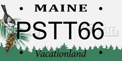 PSTT66 Maine License Plate