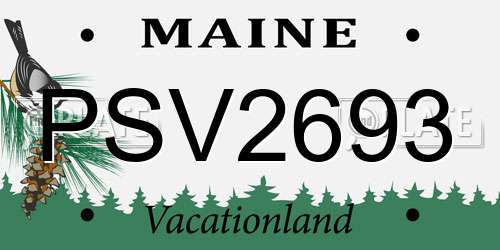 PSV2693 Maine License Plate