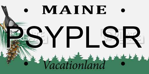 PSYPLSR Maine License Plate