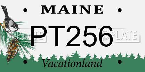 PT256 Maine License Plate