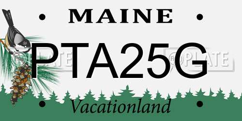 PTA25G Maine License Plate