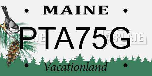 PTA75G Maine License Plate