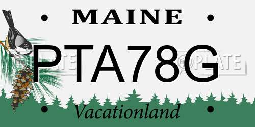 PTA78G Maine License Plate