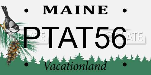 PTAT56 Maine License Plate