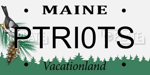 PTRI0TS Maine License Plate