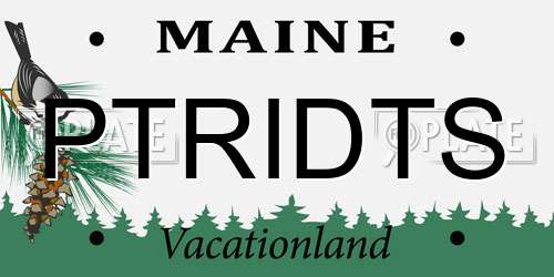 PTRIDTS Maine License Plate