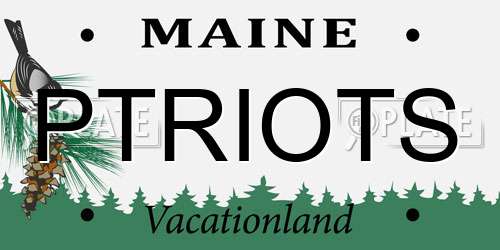 PTRIOTS Maine License Plate