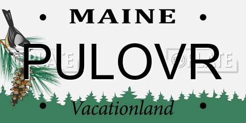 PULOVR Maine License Plate