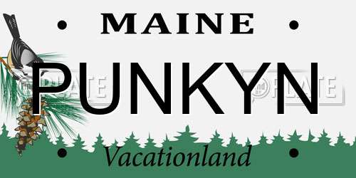 PUNKYN Maine License Plate