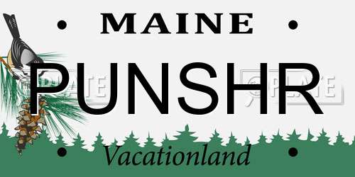 PUNSHR Maine License Plate