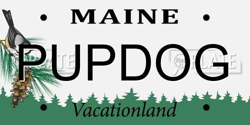 PUPDOG Maine License Plate