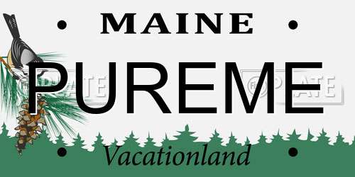 PUREME Maine License Plate