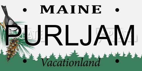 PURLJAM Maine License Plate