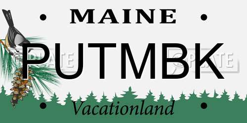 PUTMBK Maine License Plate