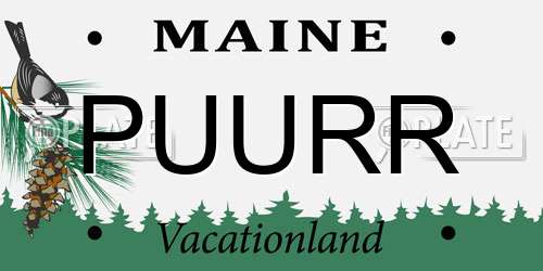 PUURR Maine License Plate