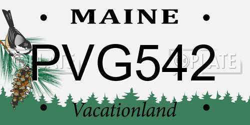 PVG542 Maine License Plate