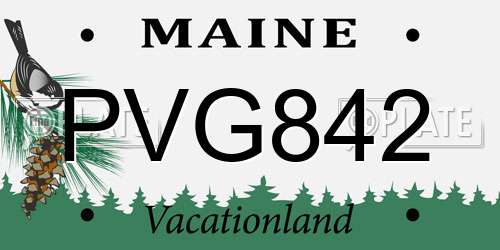 PVG842 Maine License Plate