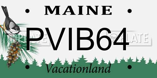PVIB64 Maine License Plate