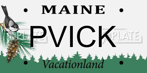 PVICK Maine License Plate