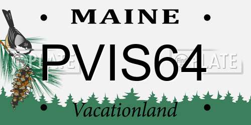 PVIS64 Maine License Plate