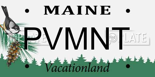 PVMNT Maine License Plate