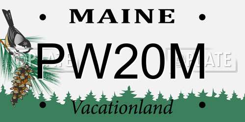 PW20M Maine License Plate