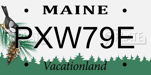 PXW79E Maine License Plate
