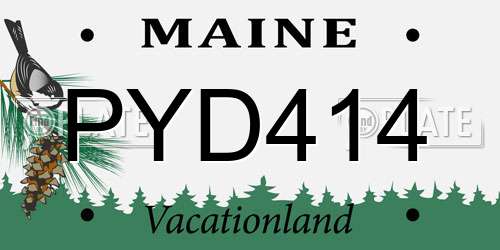 PYD414 Maine License Plate