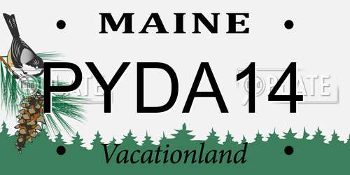 PYDA14 Maine License Plate