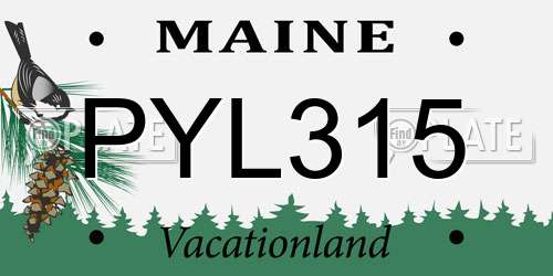 PYL315 Maine License Plate
