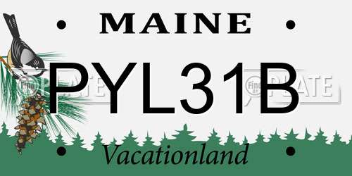 PYL31B Maine License Plate