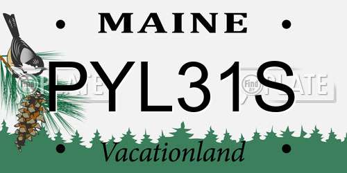PYL31S Maine License Plate