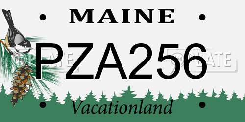 PZA256 Maine License Plate